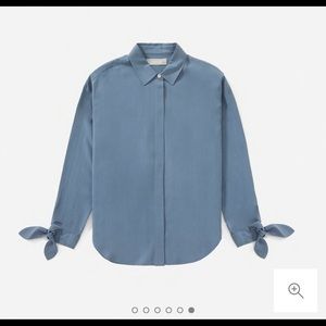 NWT Washable Silk Tie Cuff shirt